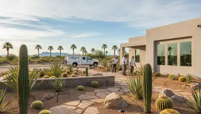 Professional landscaping services in Glendale, AZ by expert contractors creating beautiful outdoor spaces