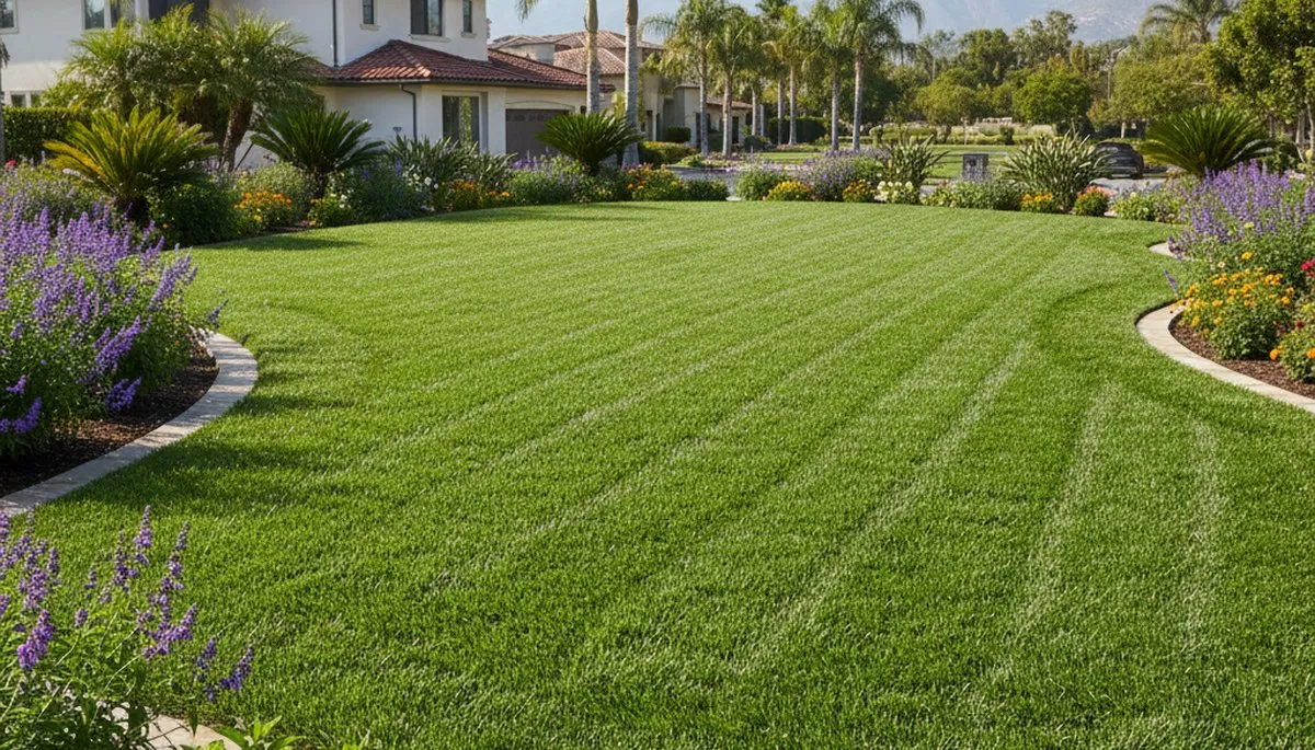 Lush green Glendale AZ lawn showing dense turf and healthy growth from professional lawn care services