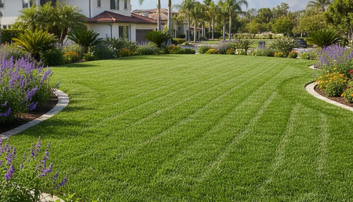 Lush green Glendale AZ lawn showing dense turf and healthy growth from professional lawn care services