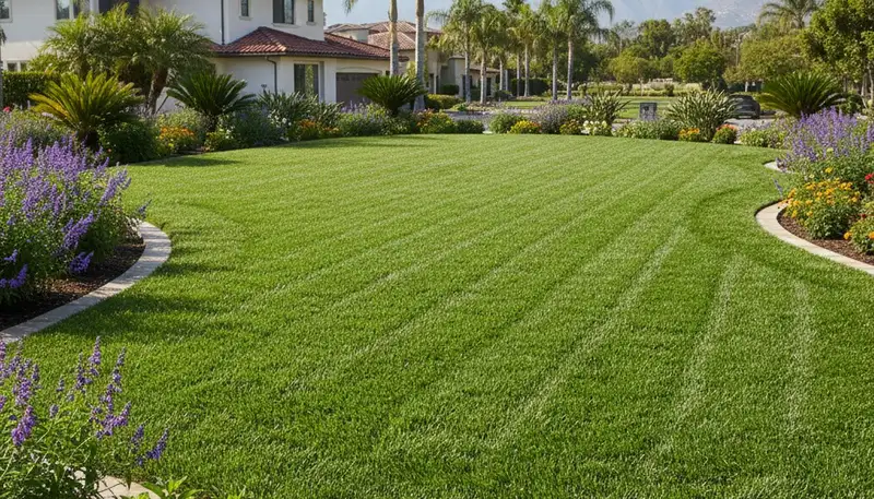 Lush green Glendale AZ lawn showing dense turf and healthy growth from professional lawn care services